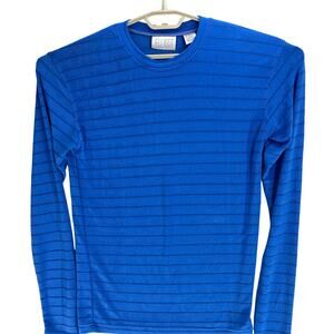 Elliot Shirt Womens Size L Blue Striped Long Sleeve Grunge Artsy 90s FLAW